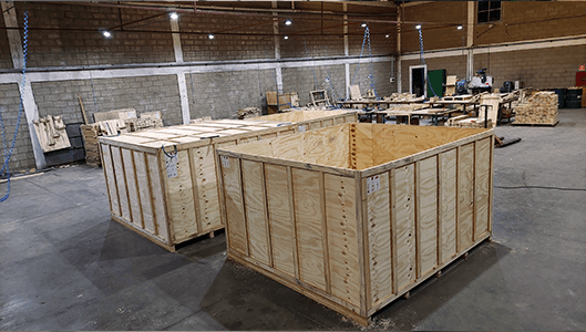 embalagem maquina exportacao - Caixa de Madeira Industrial